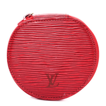 LOUIS VUITTON Epi Ecrin Bijoux 10cm Jewelry Box Case Red