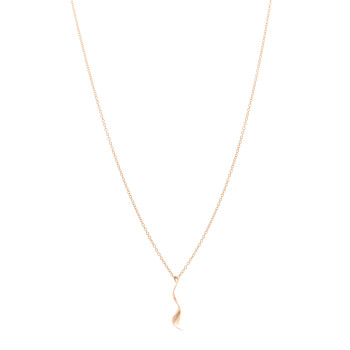 TIFFANY 18K Rose Gold Frank Gehry Orchid Pendant Necklace