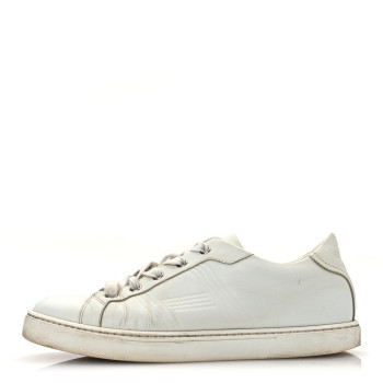 HERMES Calfskin Womens Advantage Sneakers 37 White