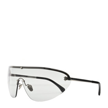 CHANEL Metal Shield Sunglasses 71654 Silver