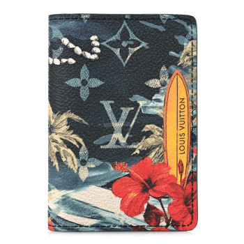 LOUIS VUITTON Monogram Surfin' Pocket Organizer NM Navy Blue