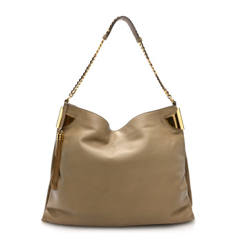 GUCCI Lambskin 1970 Large Shoulder Bag Beige