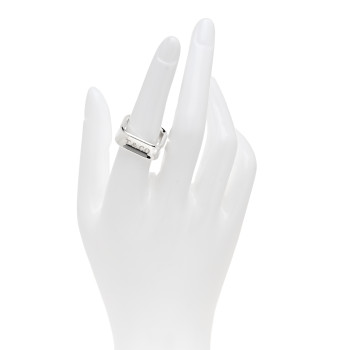 TIFFANY Sterling Silver 1837 Square Ring 54 6.75