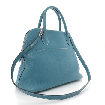 HERMES Taurillon Clemence Bolide 31 Blue Jean