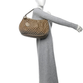 GUCCI Monogram Medium Sukey Hobo Off White