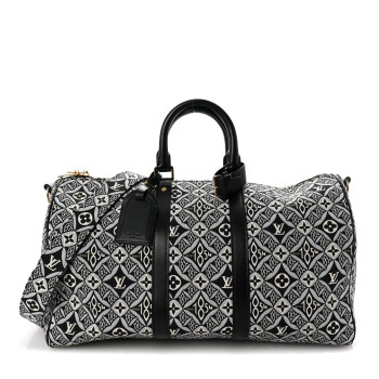 LOUIS VUITTON Jacquard Since 1854 Keepall Bandouliere 45 Grey