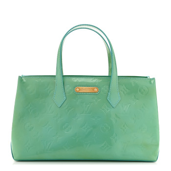 LOUIS VUITTON Vernis Wilshire PM Blue Lagon