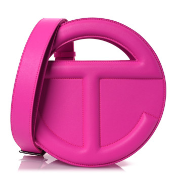 TELFAR Vegan Leather Round Circle Bag Azalea