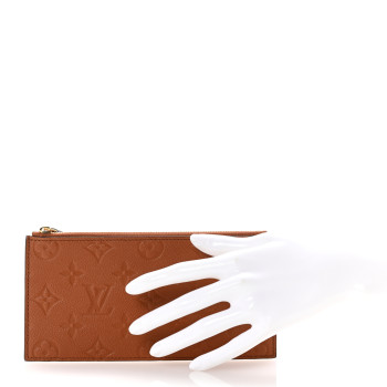 LOUIS VUITTON Empreinte Felicie Chain Wallet Zippered Insert Cognac
