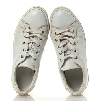 HERMES Calfskin Womens Advantage Sneakers 37 White