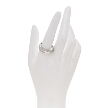 TIFFANY Platinum 6mm Essential Double Milgrain Band Ring 61 9.5