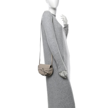 LOEWE Grained Calfskin Mini Gate Crossbody Bag Light Oat