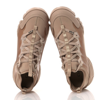 CHRISTIAN DIOR Neoprene Rubber Womens D-Connect Sneakers 37 Nude