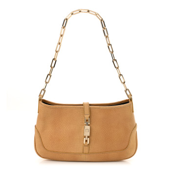 GUCCI Karung Jackie O Chain Hobo Tan Beige