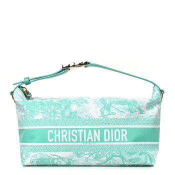 CHRISTIAN DIOR Technical Fabric Toile De Jouy DiorTravel Nomad Pouch Vert Multicolor