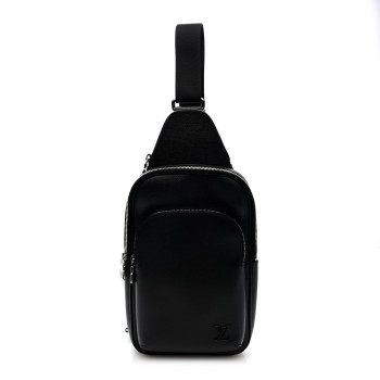 LOUIS VUITTON Taiga Avenue Sling Bag Black