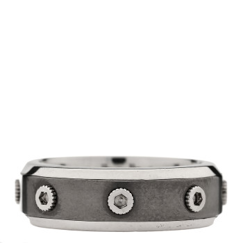 TIFFANY Sterling Silver Titanium Turbo Band Ring 62 10