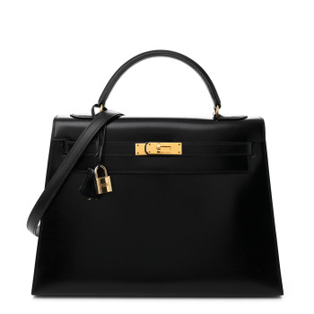 HERMES Box Kelly Sellier 32 Black