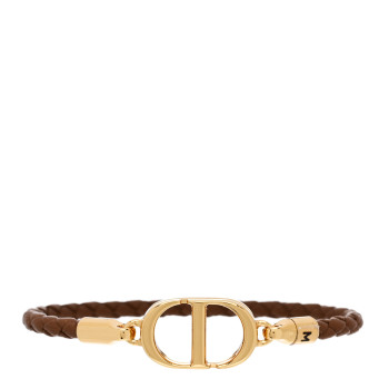 CHRISTIAN DIOR Calfskin 30 Montaigne Bracelet M Brown