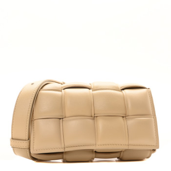 BOTTEGA VENETA Nappa Maxi Intrecciato Padded The Belt Cassette Bag Porridge