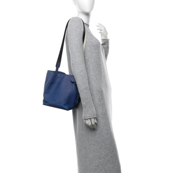 HERMES Evercolor Swift Sac Licol 17 Bleu Brighton White Black