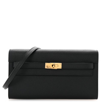 HERMES Epsom Kelly Wallet To Go Black