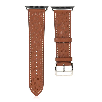 HERMES Swift 42mm H Diagonal Apple Watch Single Tour Band Gold