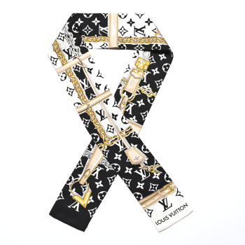 LOUIS VUITTON Silk Monogram Confidential Bandeau Black