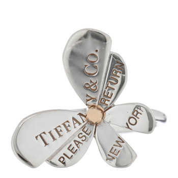 TIFFANY Sterling Silver 18K Rose Gold Return to Tiffany Love Bugs Butterfly Ring