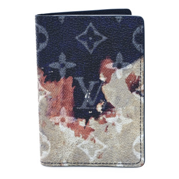 LOUIS VUITTON Monogram Bleach Pocket Organizer Ink Blue