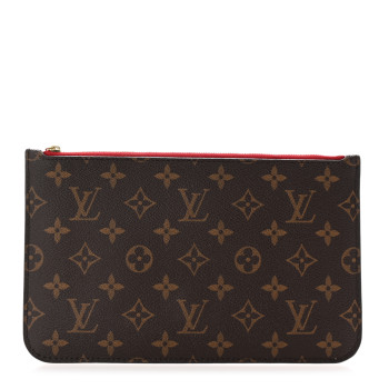 LOUIS VUITTON Monogram Neverfull MM GM Pochette Cherry
