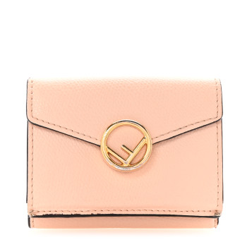 FENDI Vitello Cruise F is Fendi Micro Tri-Fold Envelope Wallet Light Rose