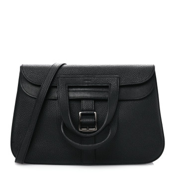 HERMES Taurillon Clemence Halzan 31 Black