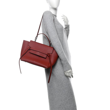 CELINE Grained Calfskin Mini Belt Bag Rust