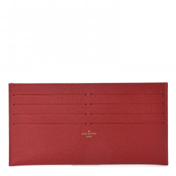 LOUIS VUITTON Calfskin Felicie Card Holder Insert Cherry