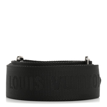 LOUIS VUITTON Nylon Petite Malle Souple Shoulder Strap Black