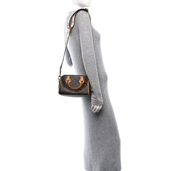 LOUIS VUITTON Monogram Speedy Bandouliere 20 Black
