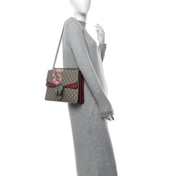 GUCCI GG Supreme Monogram Blooms Medium Dionysus Shoulder Bag Beige Multicolor Dry Rose