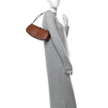 CELINE Smooth Calfskin Tabou Shoulder Bag Tan