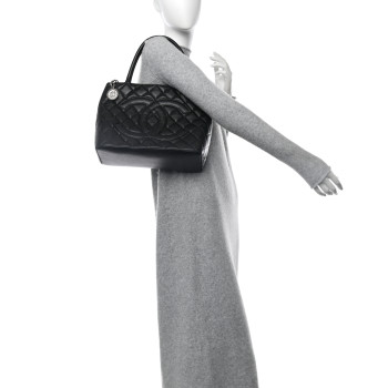 CHANEL Caviar Quilted Medallion Tote Black