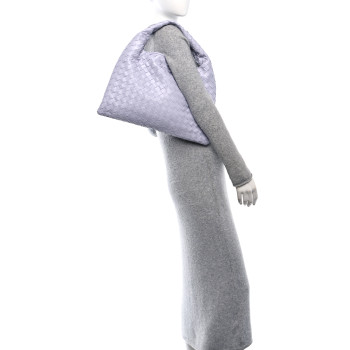 BOTTEGA VENETA Nappa Intrecciato Small Hop Oyster Lilac