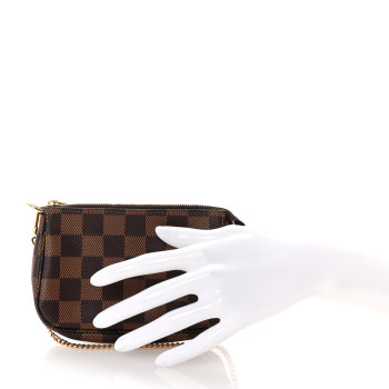 LOUIS VUITTON Damier Ebene Mini Pochette Accessories