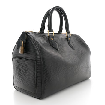 LOUIS VUITTON Epi Speedy 30 Black