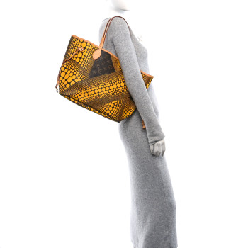 LOUIS VUITTON Monogram Kusama Waves Neverfull MM Yellow