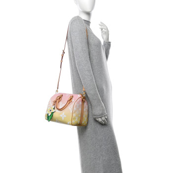 LOUIS VUITTON Monogram Giant By The Pool Speedy Bandouliere 25 Light Pink