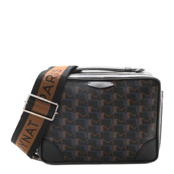 MOYNAT Toile 1920 Maxi Camera Bag Black Blue