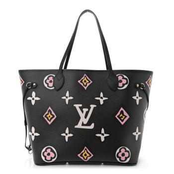 LOUIS VUITTON Monogram Giant Wild at Heart Neverfull MM Black
