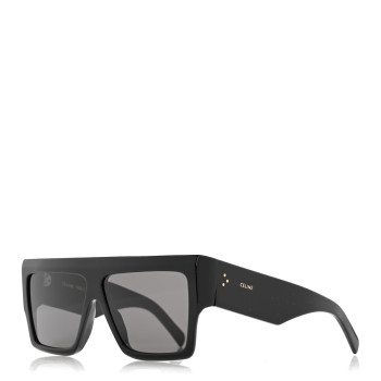 CELINE Acetate Flat Top Rectangular Sunglasses CL400921 Black