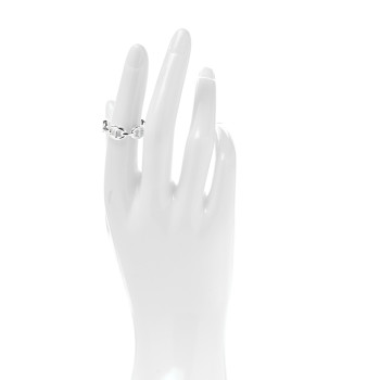 HERMES Sterling Silver PM Chaine d'Ancre Enchainee Band Ring 52 6