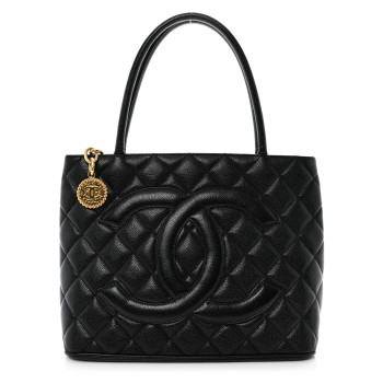 CHANEL Caviar Quilted Medallion Tote Black CHANEL Caviar Quilted Medallion Tote Black